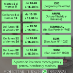 CALENDARIO CASTRACIONES MAYO