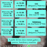 CALENDARIO CASTRACIONES JUNIO